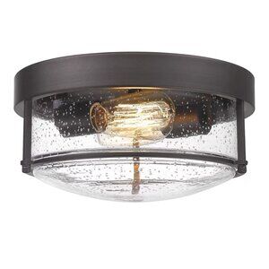 Rustic Farmhouse Industrial Oil Rubbed Bronze Light Fixture